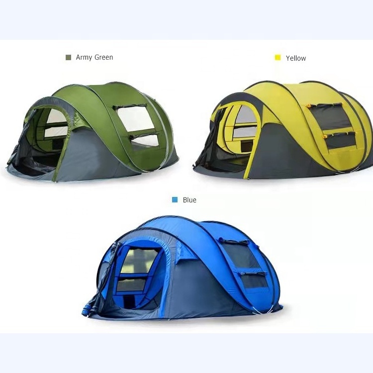 Automatic Camping Outdoor Pop-up Tent Waterproof Quick-Opening Tents 4 Person Canopy with Carrying