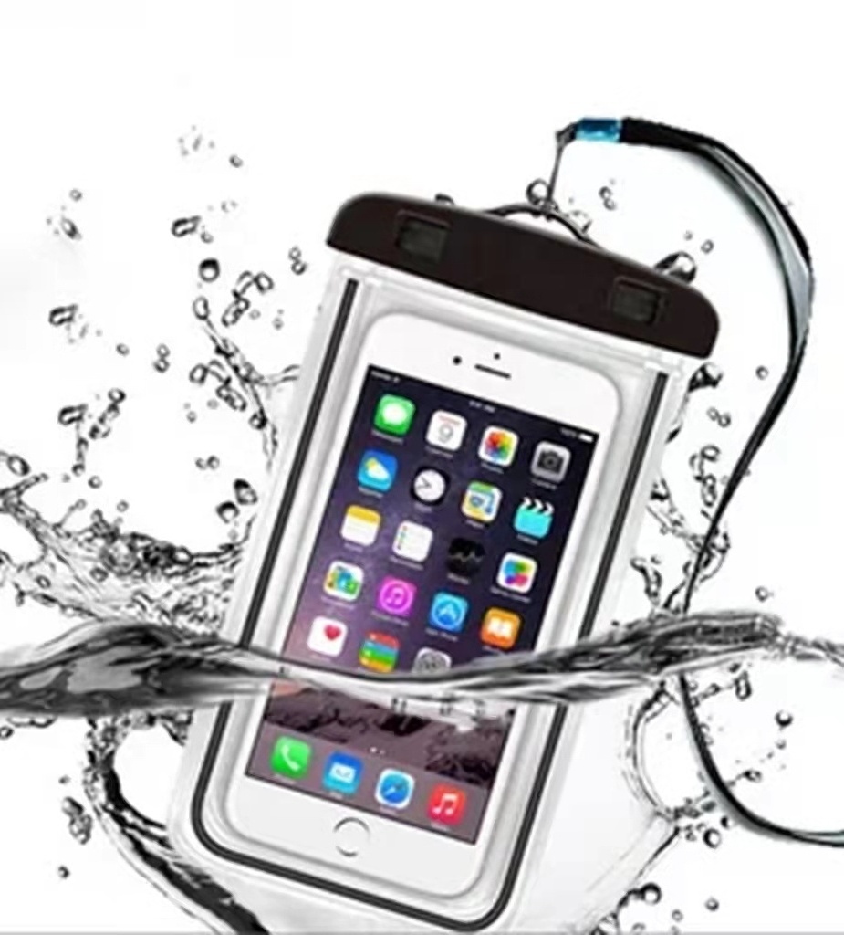 Wholesale Sensitive Touchscreen Transparent Glowing Diving Pvc Waterproof mobile phone bag cellphone case