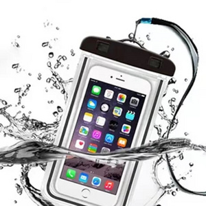 Wholesale Sensitive Touchscreen Transparent Glowing Diving Pvc Waterproof mobile phone bag cellphone case