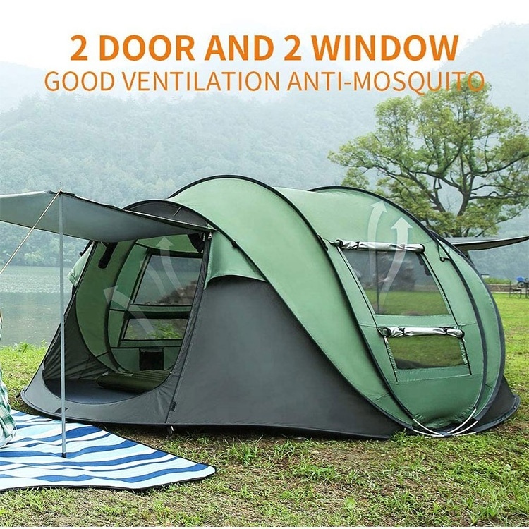 Automatic Camping Outdoor Pop-up Tent Waterproof Quick-Opening Tents 4 Person Canopy with Carrying