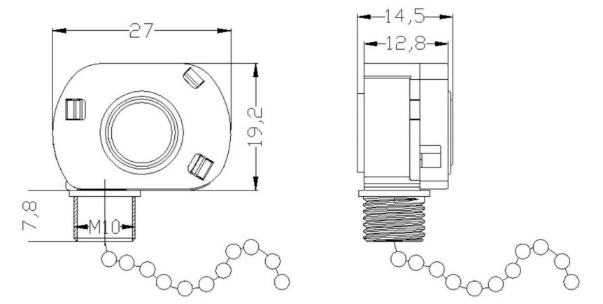 Wall Fan Pull Cord Switch 700mm Pull Rope Switch for Exhaust Fan