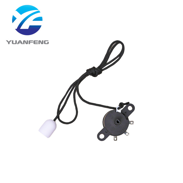 Factory Wholesale 3 Position Rotary Spring Pull Cord Switch For Wall Mounted Fan