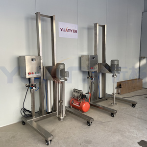 movable stainless steel pneumatic high shear homogenizer disperser high shear cosmetics mixer/emulsifying/disperser