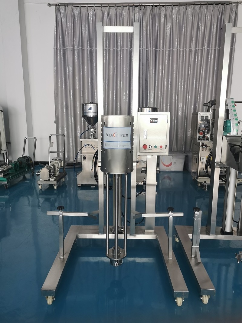 movable stainless steel pneumatic high shear homogenizer disperser high shear cosmetics mixer/emulsifying/disperser