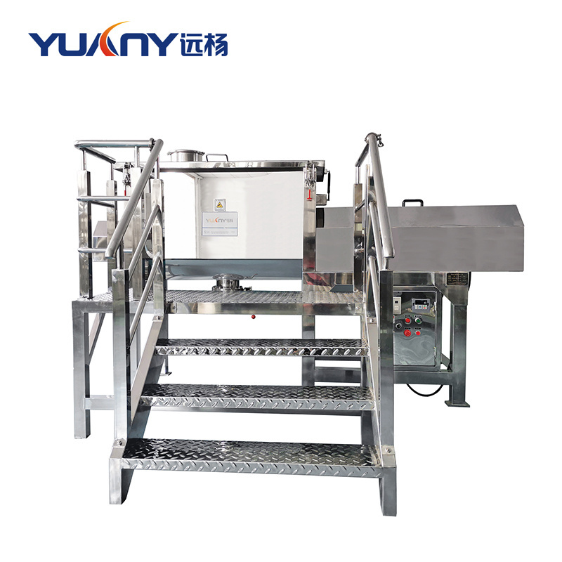 Horizontal Dry Powder Blend New Generation Full Auto Mushroom Substrate Blender Ribbon Mix Machine Powder Mixer