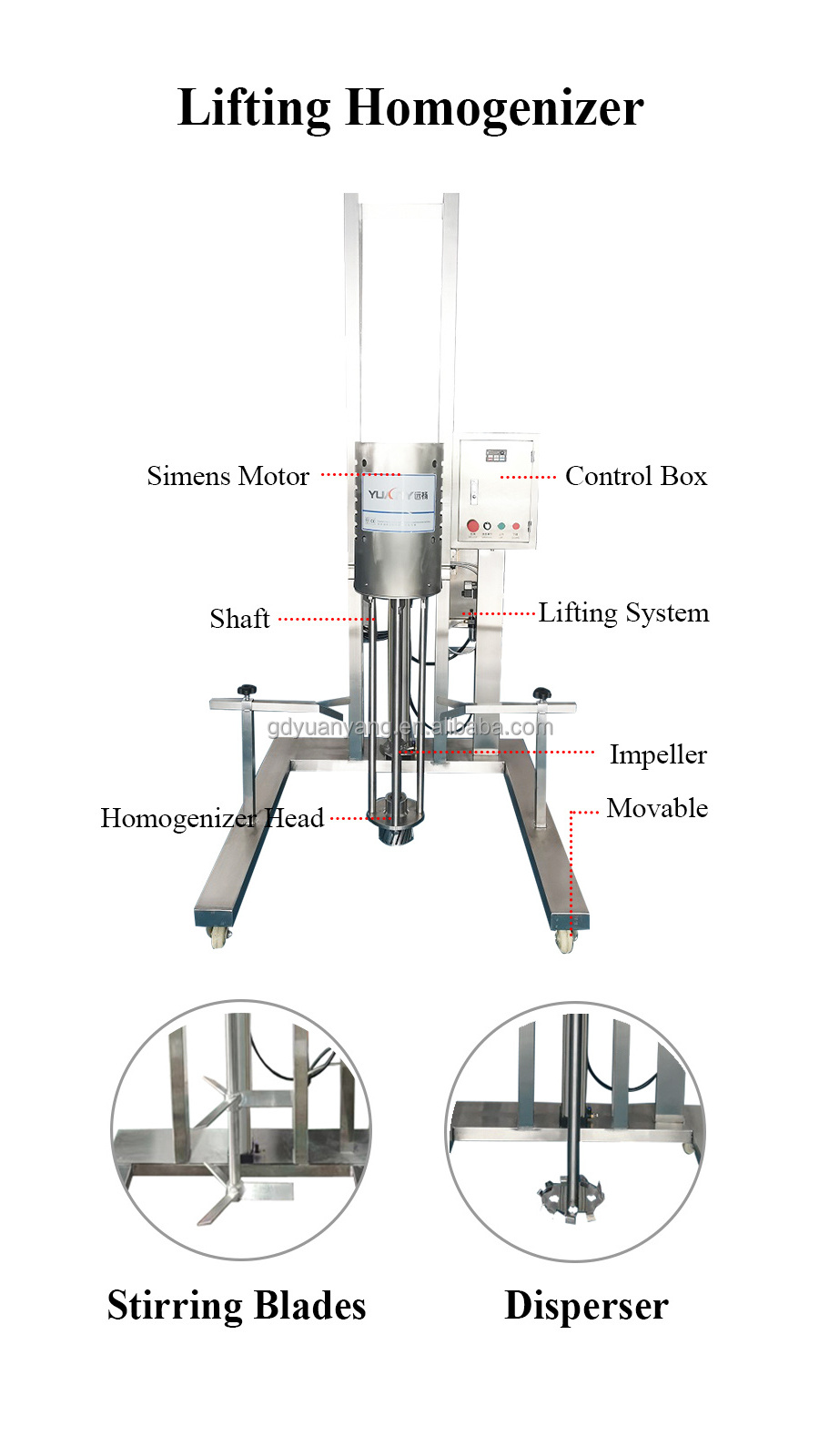 High Quality New Homogenizer for Milk Fruit Juice Batch Facial Cream High Shear Dispersing Emulsifier High Speed Shear Mixer