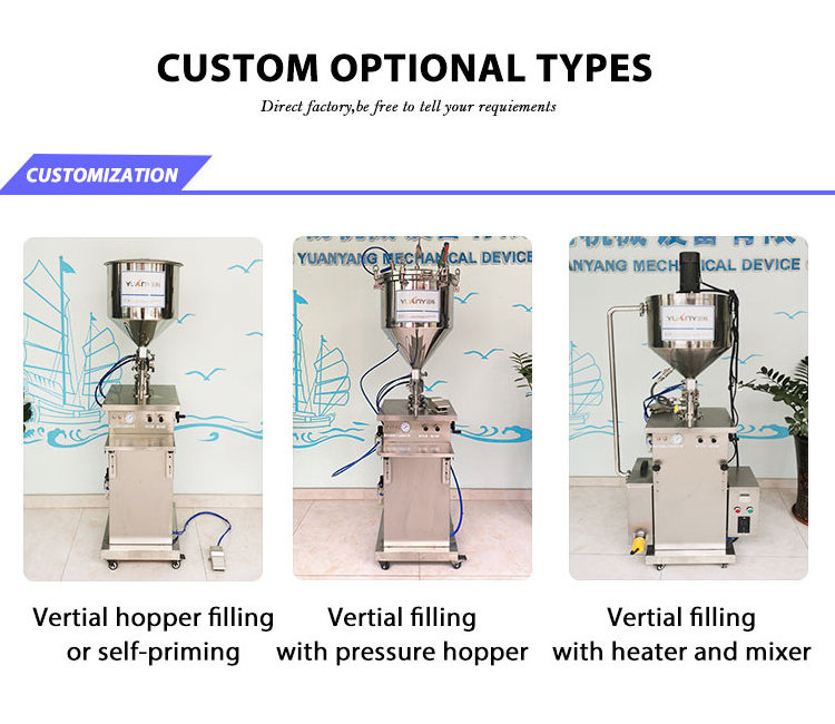 Pressurized Hand Sanitizer Honey Sauce Cosmetic Gel Cream Paste Filling Machine