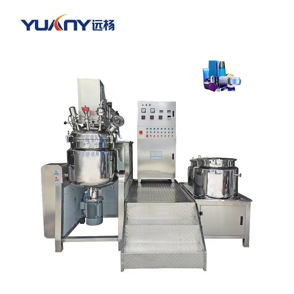 Hydraulic Lift Homogenizer Vacuum Emulsion Mixer Cream Making Tank for Cosmetic 50 l