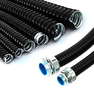 Manufacturing Electrical Metal Conduit Fittings IP65 PVC Coated Pipe Galvanized Steel Flexible Corrugated Conduit