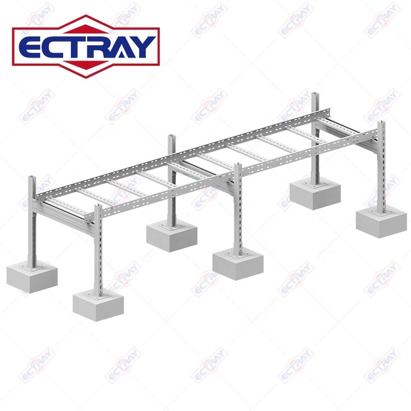 Stainless steel Ladder Type Cable Tray C Channel Support System Customized Hot Dipped Galvanized Cable Tray With Cover