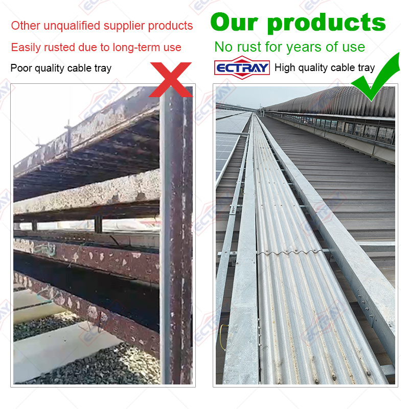 Stainless steel Ladder Type Cable Tray C Channel Support System Customized Hot Dipped Galvanized Cable Tray With Cover