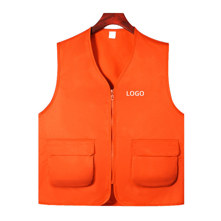 Customized public welfare volunteer work clothes vest publicity supermarket vest printing logo promotion safty vest reflective