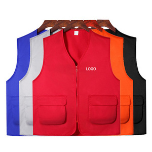 Customized public welfare volunteer work clothes vest publicity supermarket vest printing logo promotion safty vest reflective