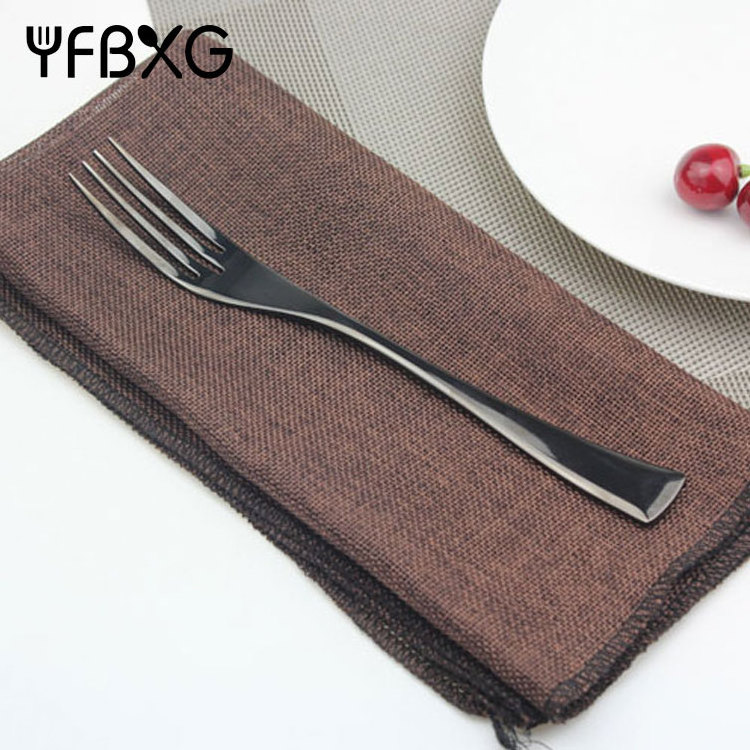 alibaba wholesale stainless steel wedding gifts for guests black cutlery