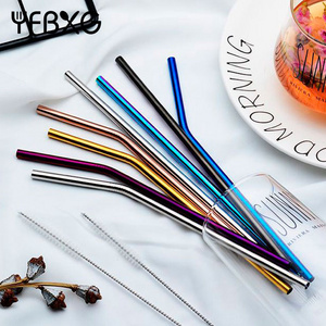 hot 2018 bar accessories stainless steel drinking metal straw