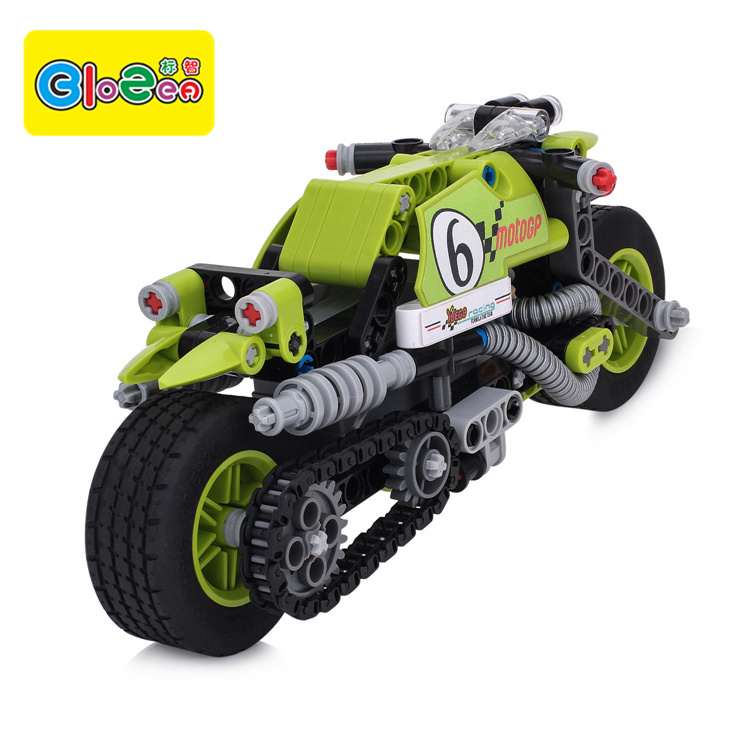 Popular High Quality Abs Plastic 201 Pcs Technic Assemble Children Toy Building Block Motorcycle