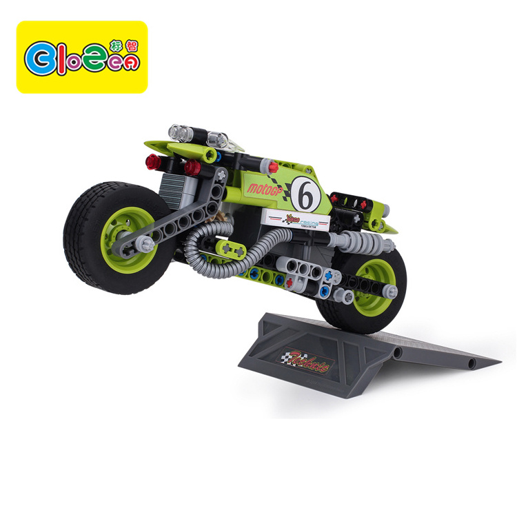 Popular High Quality Abs Plastic 201 Pcs Technic Assemble Children Toy Building Block Motorcycle