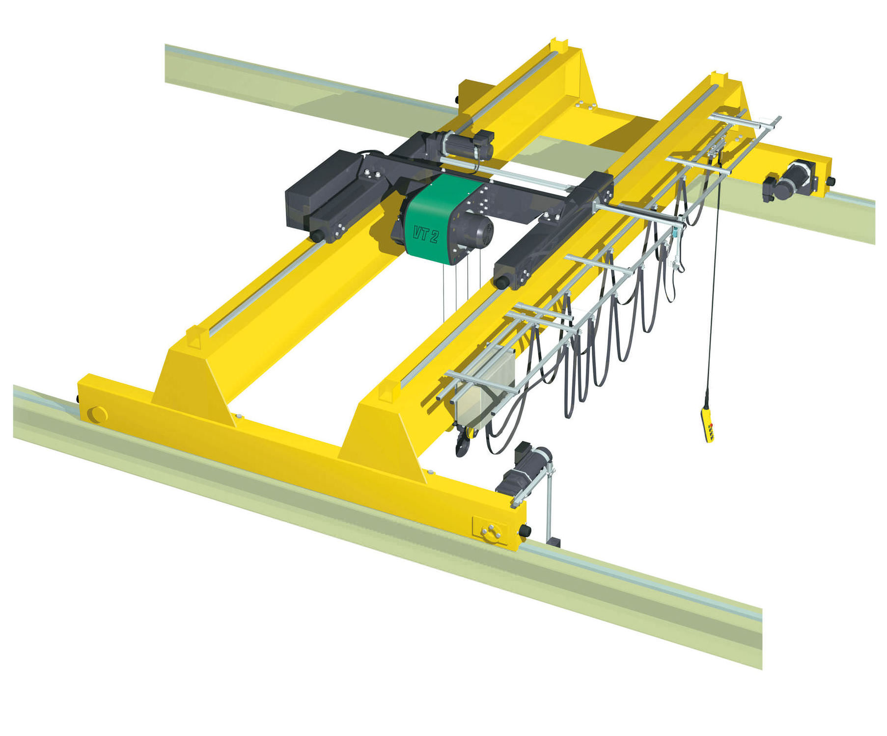 European Standard 10 ton Electric Overhead Travelling Crane Double Beam Bridge Crane For Factory Warehouse