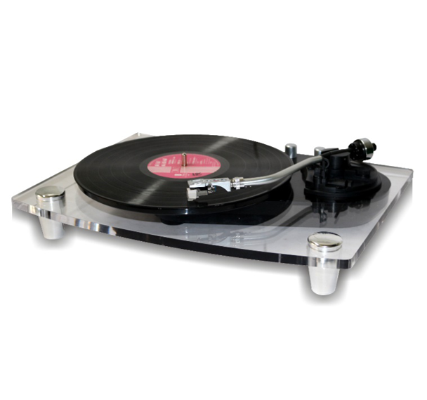 Acrylic Turntable with BT Transmitter, turntable  pitch control & magnetic cartridge