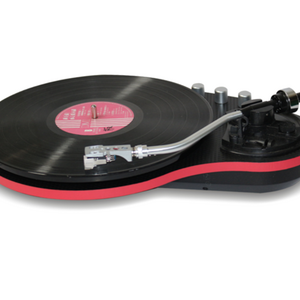 Turntable with BT transmitter, magnetic cartridge,  turntable pitch control & built-in speaker