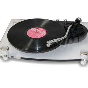 Acrylic Turntable with BT Transmitter, turntable  pitch control & magnetic cartridge