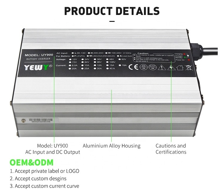 50.4V li ion battery charger 12S 48V 15A lithium battery charger mobility battery charger