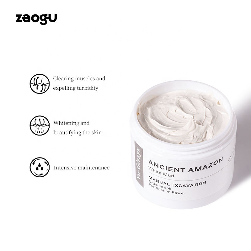 Pore Cleanser White Clay Mask Redness Relieving Hydrating Mud Mask For Sensitive Skin