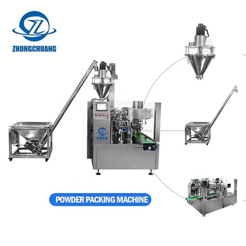 Automatic Packaging Machinery Matcha Spice Powder Doy Pack Filling Stang Up Zipper Bags Nuts Seasoning Food Packing Machine