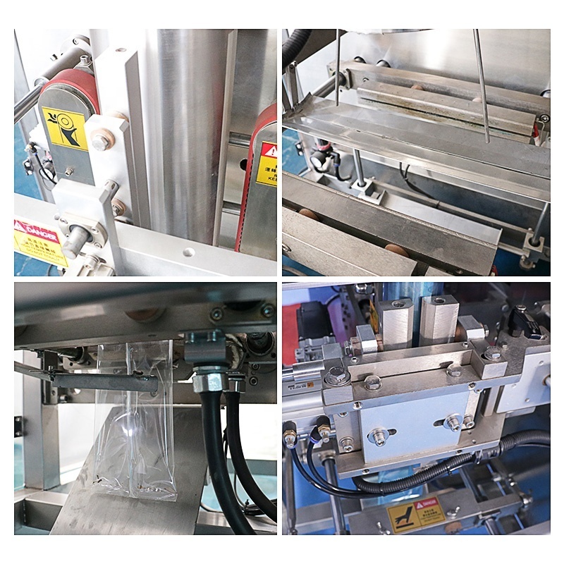 Vertical Vffs Solid Small Bag Filling Food Coconut Wafers Biltong Cracker Chickpeas Silage Gummy Candy Packaging Machine