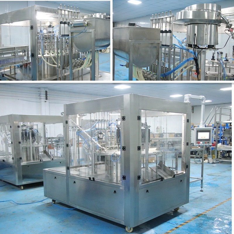 Factory Price Full Automatic Fill Soft Drinks Fruit Juice Puree Screw Capped Handle Spout Pouch Filling and Capping Machine