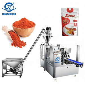 Automatic Packaging Machinery Matcha Spice Powder Doy Pack Filling Stang Up Zipper Bags Nuts Seasoning Food Packing Machine