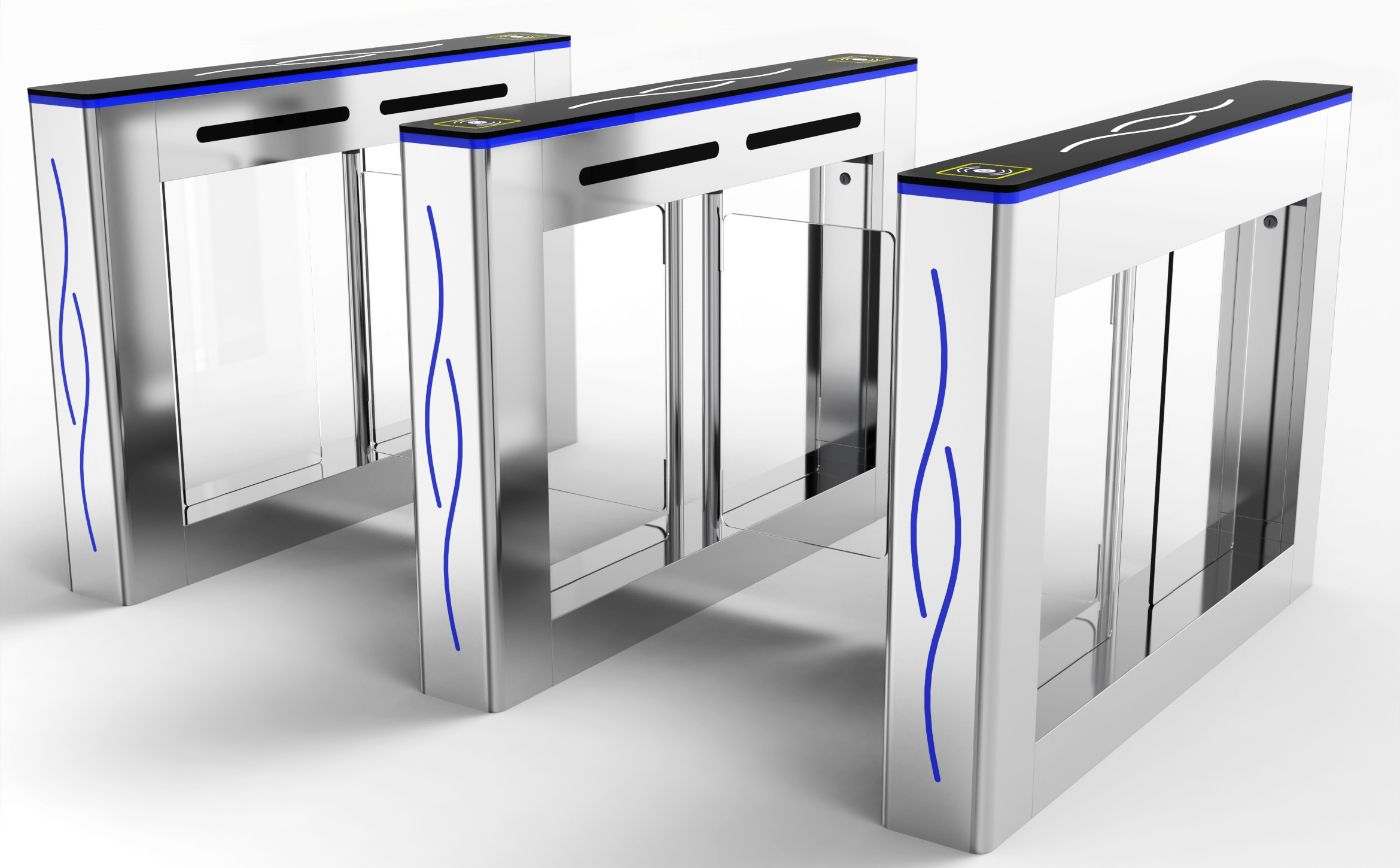 Swing Turnstile Gate for Supermarket Turnstile Retail Store Automatic rfid access control Swing Gate Barrier