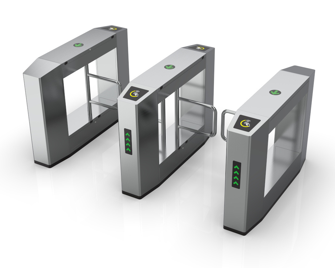 security entrance swing gate supermarket RFID access control turnstile system with Single Lane Barrier automatic gate