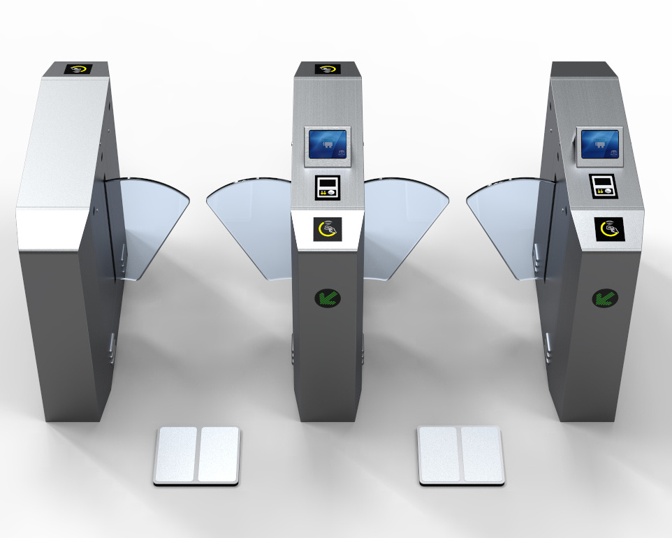 ESD Access Control Flap Barrier Gate Face Recognition Turnstile