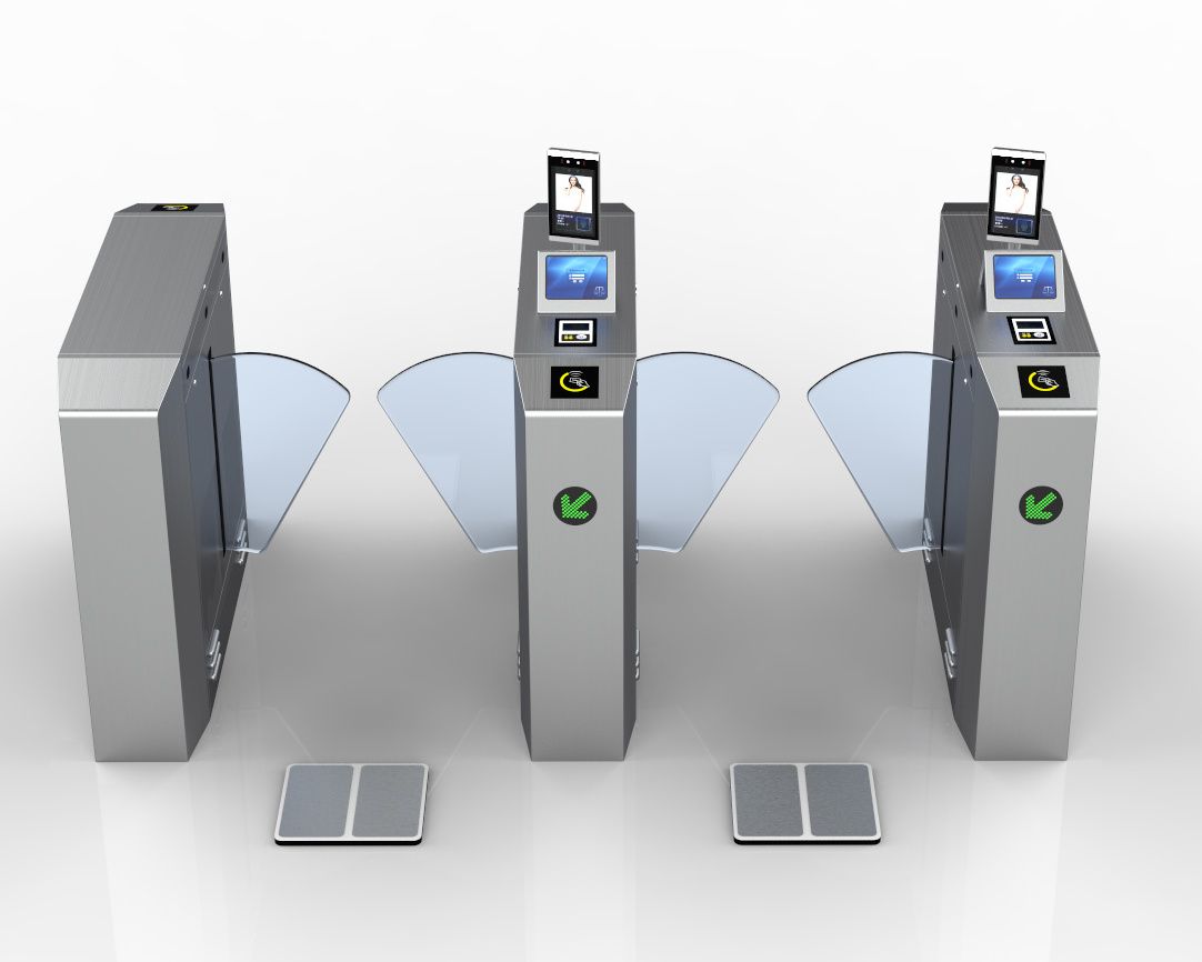 ESD Access Control Flap Barrier Gate Face Recognition Turnstile