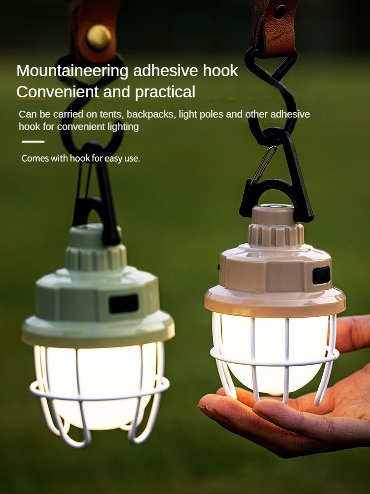 Outdoor tent hanging night camping lantern rechargeable emergency lighting lamp portable led waterproof electric camp lamp