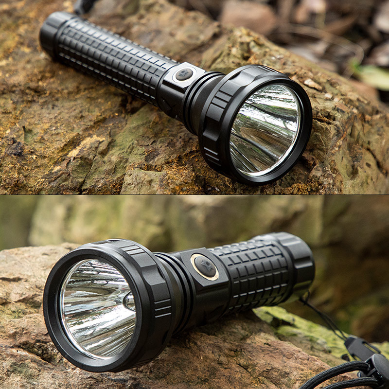 2022 new strong light flashlight SST40-20W lamp beads USB rechargeable long-range patrol searchlight long large flashlight