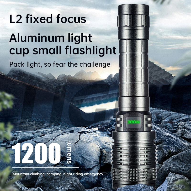 L2 outdoor glare flashlight rechargeable high-power long-range searchlight household emergency flood control glare flashlight