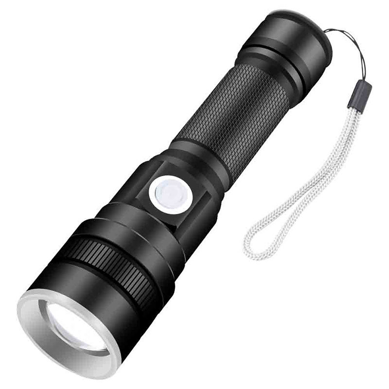 USB rechargeable flashlight 800 lumens outdoor led zoom mini portable light