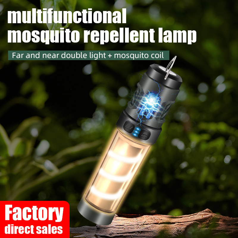 Outdoor Camping Lamp Mosquito Zapper Light Repellent Electric Mosquito Killer Lamp Usb Rechargeable Emergency Lighting Hanging