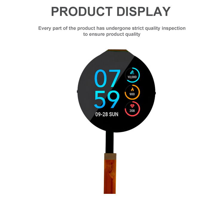 5 inch 1080*1080 round shaped all viewing angle epaper round mipi interface tft lcd display