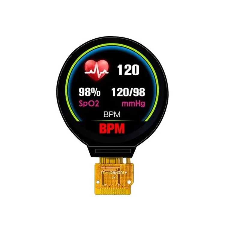 Full IPS Round Circle TFT Lcd Screen 1.3inch 240*240 Circular Display Gc9a01 Driver With Capacitive Touch Panel for Smart Watch