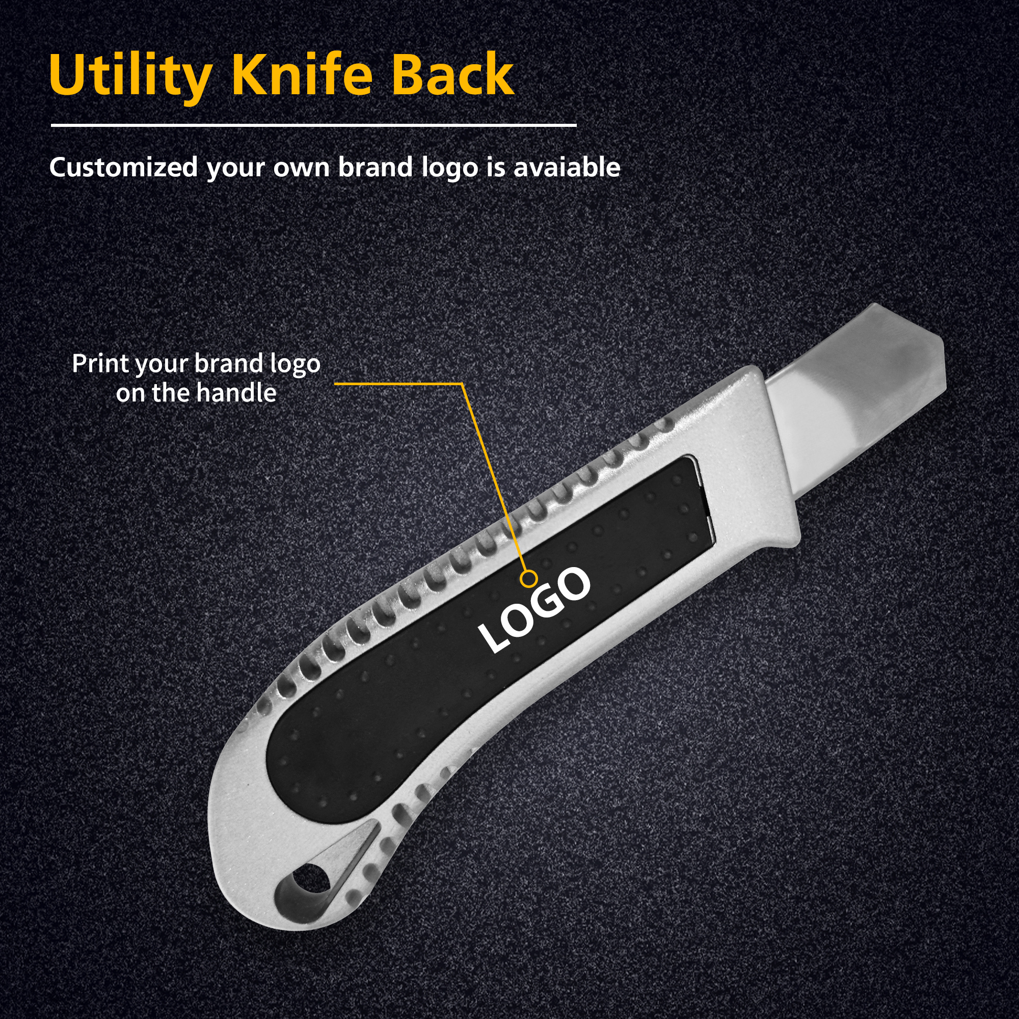 Custom Metal Handle 18mm Alloy Wallpaper Cutting Knife Utility Knife Paper Cutter Tools with Replacement Blades