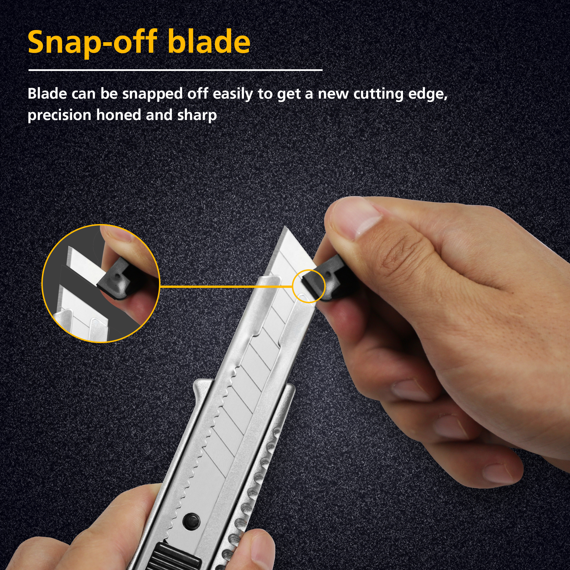 Custom Metal Handle 18mm Alloy Wallpaper Cutting Knife Utility Knife Paper Cutter Tools with Replacement Blades