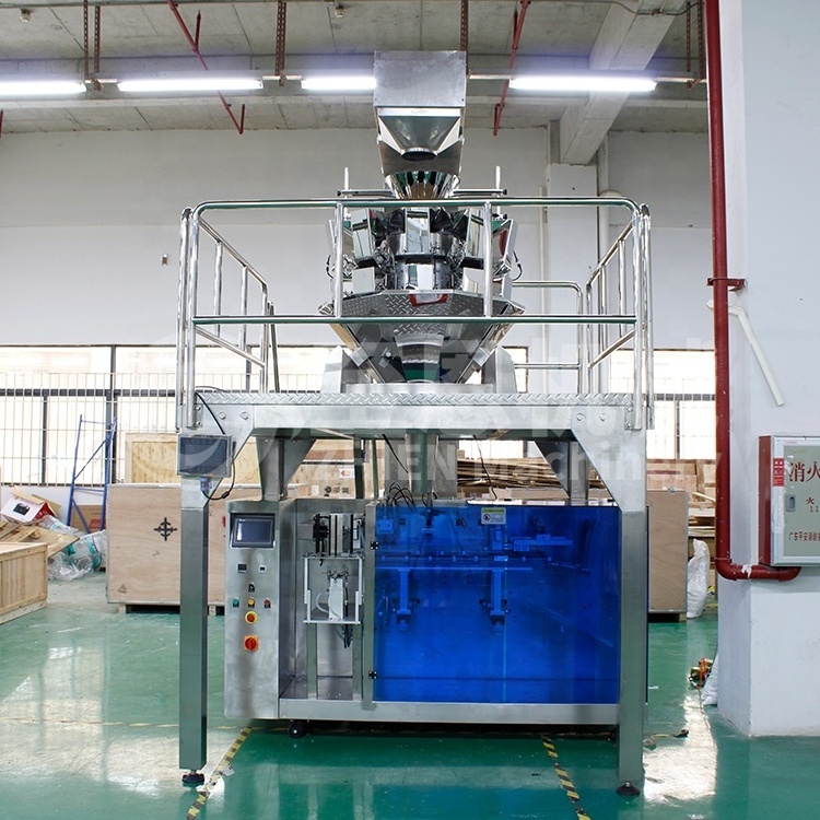 Automatic Horizontal Doypack Multihead Weighing Sunflower Seeds Packaging Machine with Premade Zipper Bag