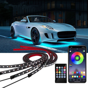 Car Flexible Underglow Strip Light LED Underbody Remote 90*120 APP Control RGB Neon Lights Atmosphere Lamp for Auto Decoration