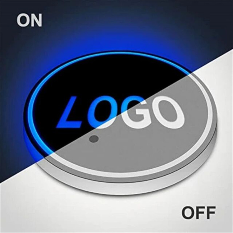 Led Car Water Cup Mat Luminous Custom Logo Car Cup Holder Lights with 7 Colors USB Charging Mat Auto Interior Accessories