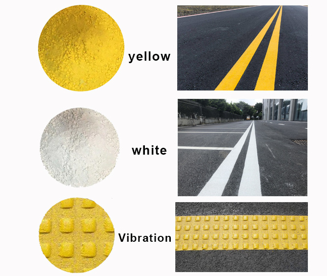 Quick drying white powder coating 20% glass bead high reflective thermoplastic hot melt road marking paint