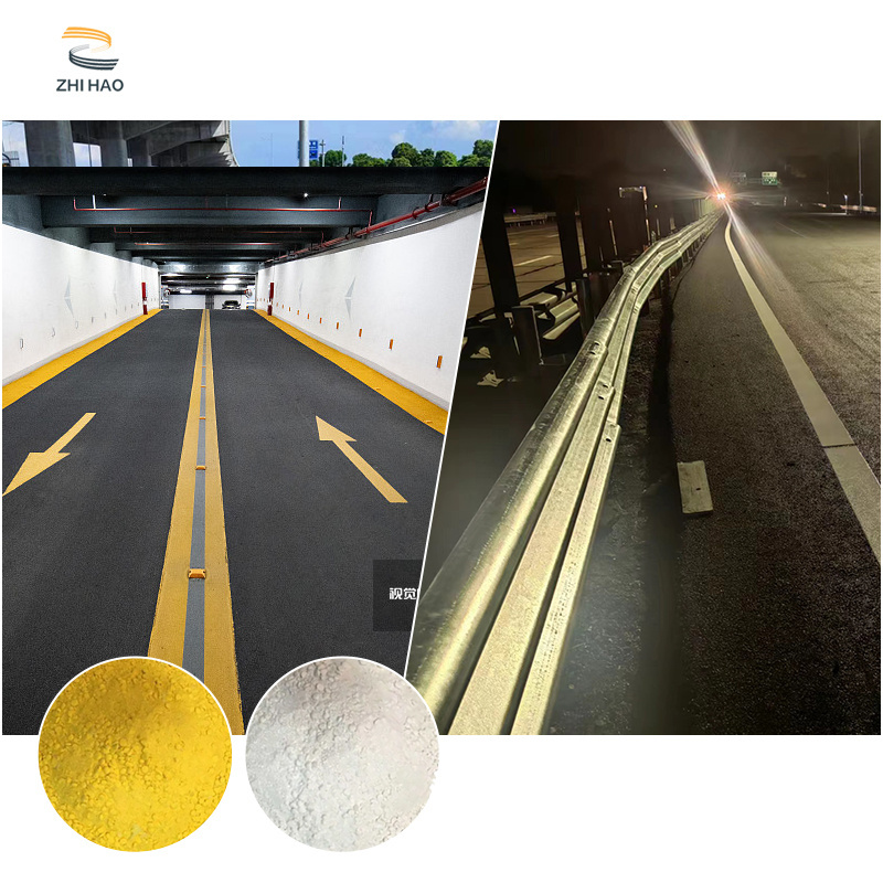 Resin Filler 20% Glass Bead Content Reflective Road Coating Thermoplastic Convex Road Marking Coating