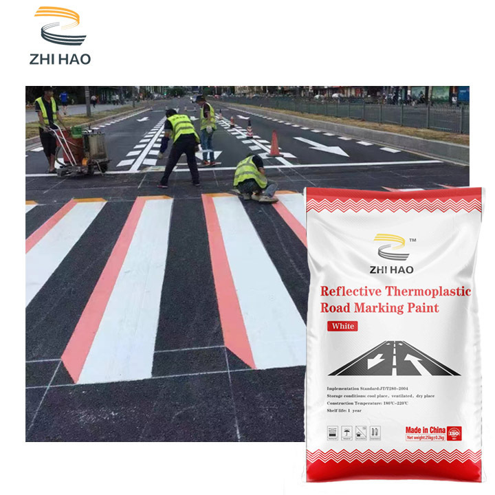 Factory price 16% premixed glass beads glow in the dark road marking paint thermoplastic road marking paint powder for roads